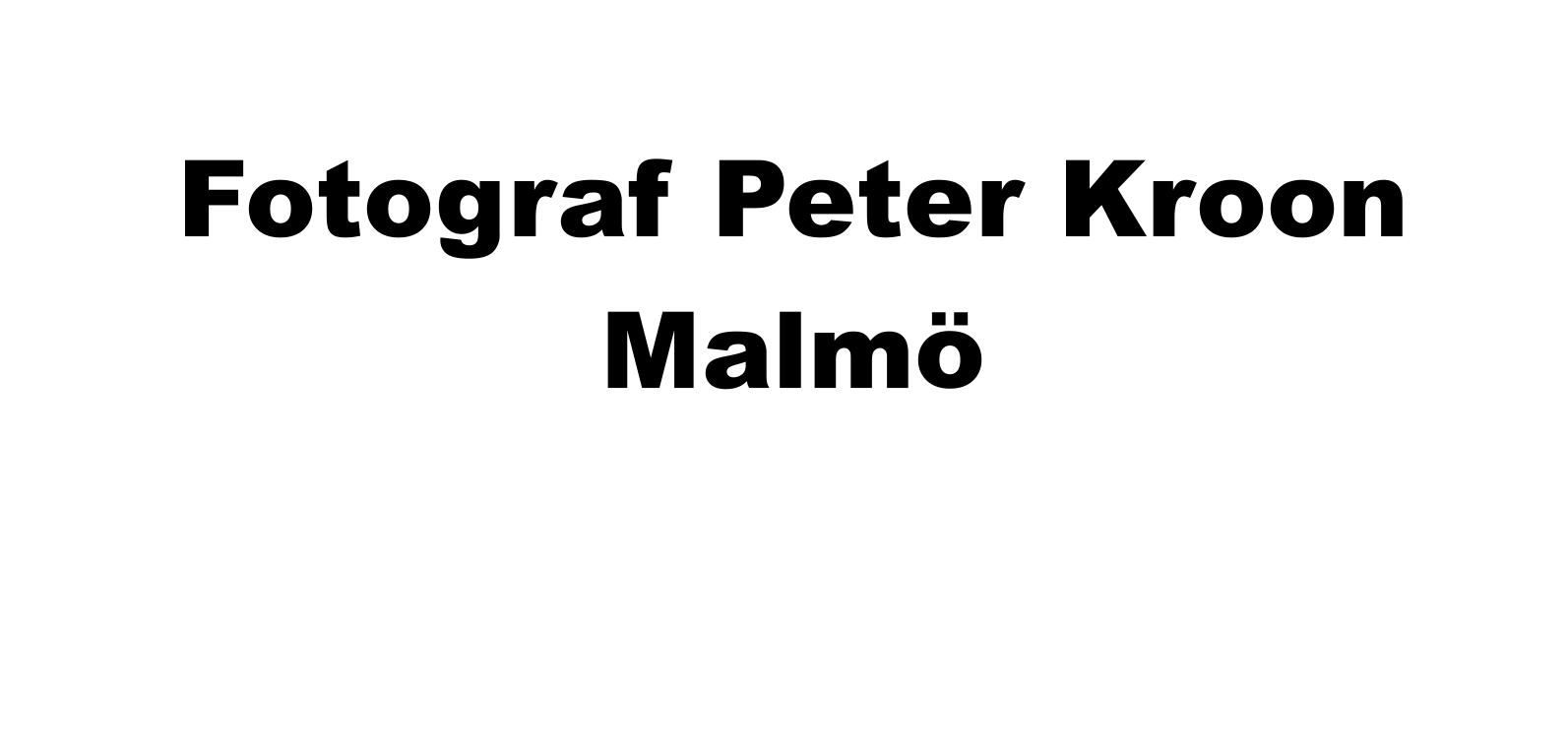 Fotograf Malmö Peter Kroon